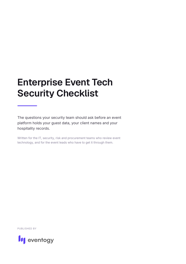 Cover of the Enterprise Event Tech Security Checklist